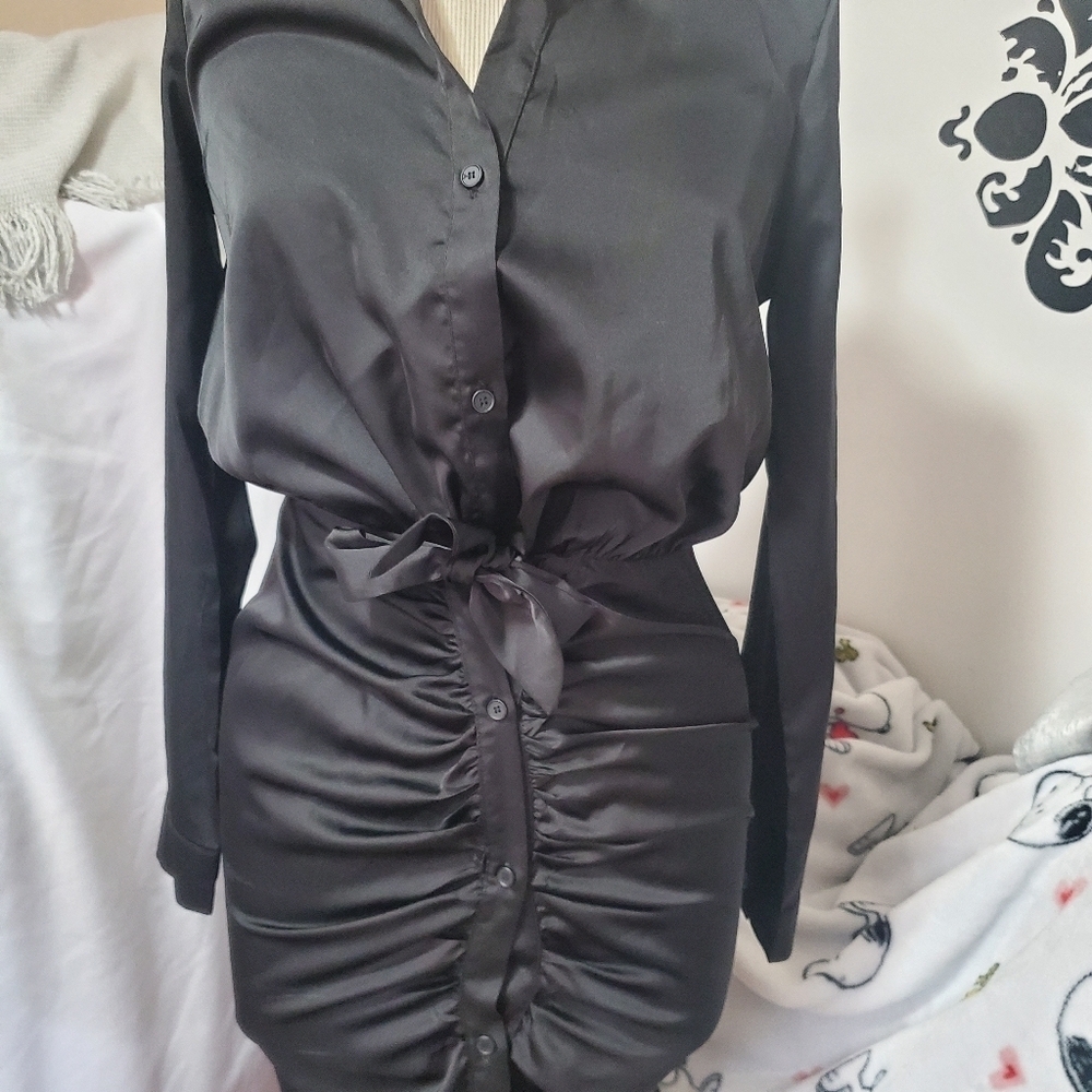 Classic Black shirt dress